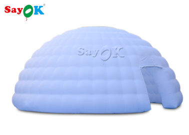 Carpa de aire para acampar doble costura carpa de aire inflable blanca de 8 m / carpa de exhibición iglú