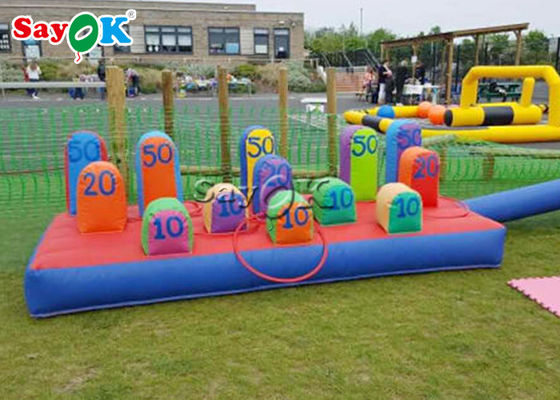Juego inflable interesante Ring Toss Games Photo Printing inflable humano del escándalo de los juegos inflables al aire libre