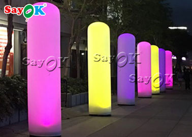 Pilar modelo inflable de iluminación llevado blanco modificado para requisitos particulares para la decoración