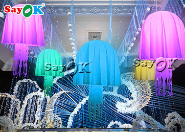 190T medusas llevadas inflables de los colores de nylon del paño 16 para la decoración del partido