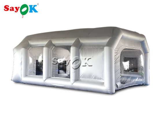 Mejor tienda de campaña inflable 7x5x3mH de plata de coche inflables Spray Booth