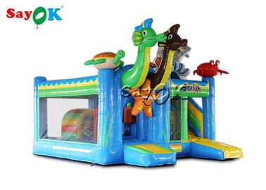 diapositiva inflable de la despedida de los niños del tema del mundo del mar 5.5x5x3.9mH