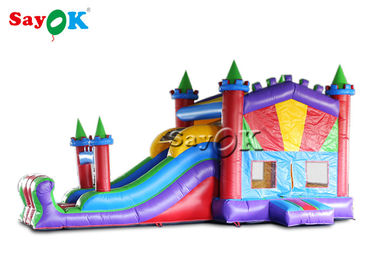 Digitaces que imprimen el castillo animoso inflable impermeable del PVC con la diapositiva