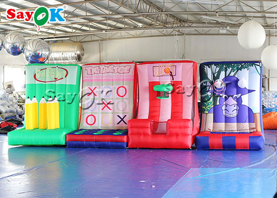 Patio trasero inflable 4 de los juegos al aire libre en 1 lápiz inflable Ring Throwing Game