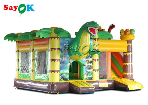 Diapositiva inflable comercial de la gorila del partido 5.3x5x3.4mH del dinosaurio