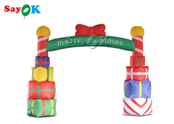 arco inflable de la Navidad de la caja de regalo de las decoraciones del día de fiesta de los 5x4m