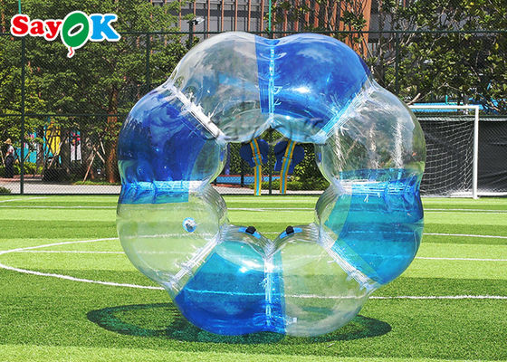 El deporte adulto del tamaño del partido de fútbol inflable juega la bola de parachoques inflable transparente de TPU