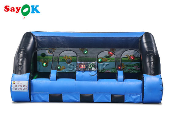 el coche 4.5x5x2.6mH forman negro inflable del juego de la galería de tiroteo del sistema del IPS y azules