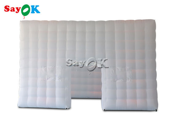 Tienda de cubo inflable 6.5m 21ft Tienda de aire inflable Plaza con luces de tubo LED