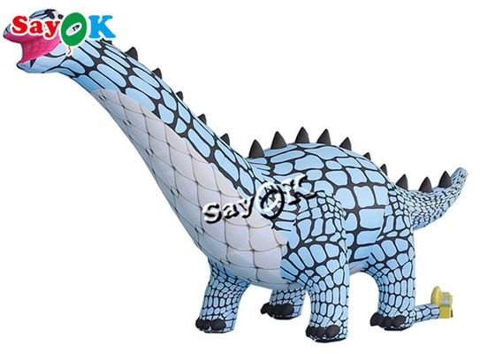 Personajes publicitarios inflables 3m 10ft Dinosaurio navideño inflables azul para decoración interior exterior