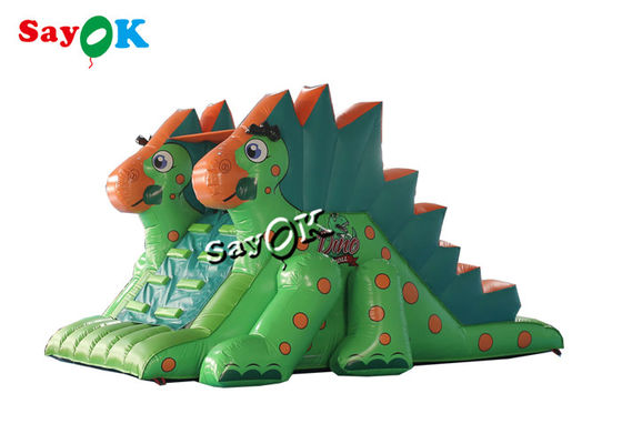 Deslizadores inflables comerciales inflables para niños pequeños Pvc Deslizador seco inflables para dinosaurios Para parque de diversiones al aire libre