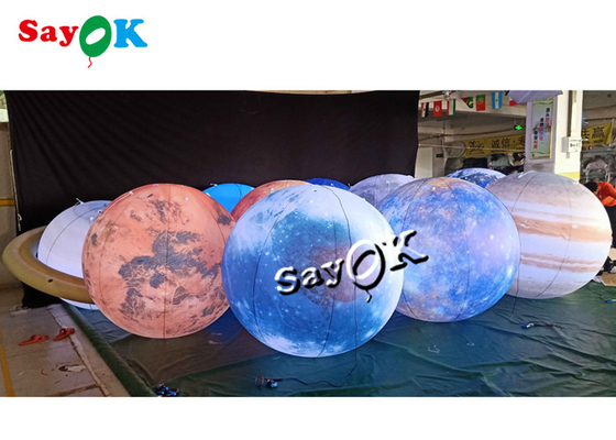 Llevado encendiendo el material inflable del PVC de los planetas 0.25m m de la ejecución enorme ocho