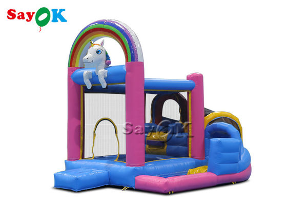 El pequeño PVC Unicorn Inflatable Bounce House Indoor de los niños explota el trampolín