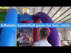Giant Outdoor Inflatable Basketball Hoop Shooting Game Customized Logo