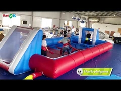 Indoor Inflatable Sports Games Red Inflatable Table Football Field Court