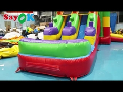 Tobogán inflable divertido gigante inflable comercial de la casa de la despedida del patio trasero de la diapositiva del agua