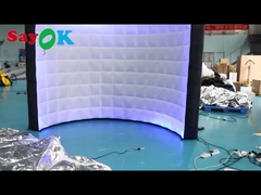 La venta caliente portátil curvó la pared inflable del contexto de la cabina de la foto para la exposición