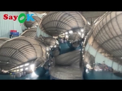 Colorido PVC inflables reflector de la bola de Navidad Decoración de la esfera inflable del espejo del globo