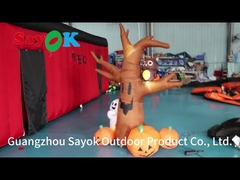 Pumpkin inflable para el patio de Halloween Fantasmas al aire libre Árbol decoración de Halloween