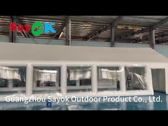 Tienda de piscina privada de TPU inflable Tienda de cubierta cuadrada inflable con soplador