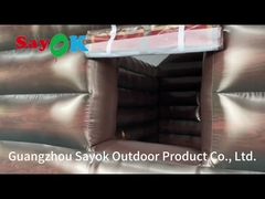 Luces gigantes inflables Casa de Navidad inflables Casa de Santa para la venta