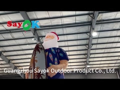 Decoración navideña hawaiana modelo de Navidad Papá Noel inflable en la playa