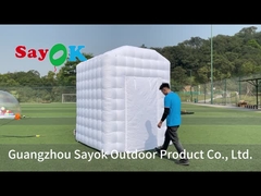 Tienda de yoga caliente inflada blanca para el hogar Tienda de yoga al aire libre Sala de yoga personal portátil