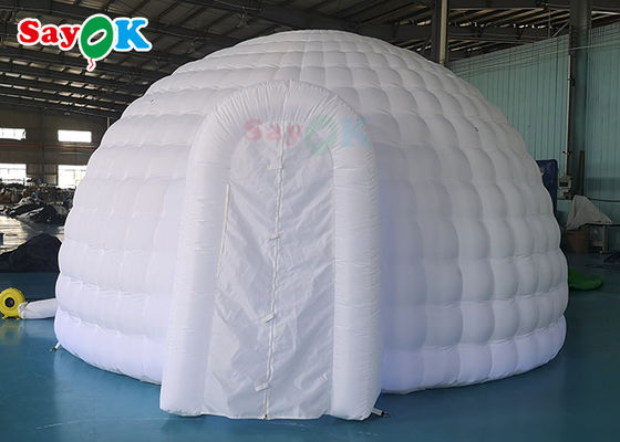 Tienda inflable al aire libre 6x5x3,2m Tienda de cúpula inflable blanca pura con luces LED