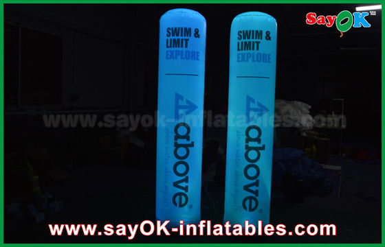 Globo inflable impreso de la forma de cono del pilar de la decoración de la iluminación para la decoración del estado