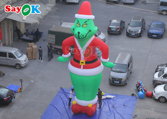 Decoraciones de patio inflables OEM Personajes de dibujos animados inflables Explotar Grinch Oxford Modelo de película