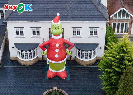 Balones de personajes inflables Publicidad Grinch inflables 9m 30ft Gran Santa Decoraciones de Navidad dibujos animados