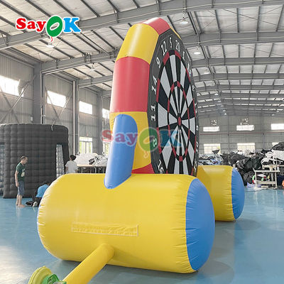 Juego de doble cara 13ft Inflatable Fútbol Dart Board Inflatable Fútbol Dart Kick Goal Juego para Juego de deportes al aire libre