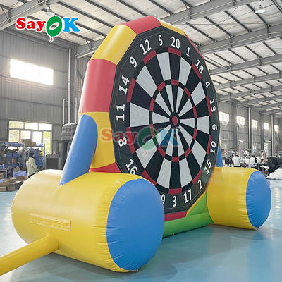 Juego de doble cara 13ft Inflatable Fútbol Dart Board Inflatable Fútbol Dart Kick Goal Juego para Juego de deportes al aire libre