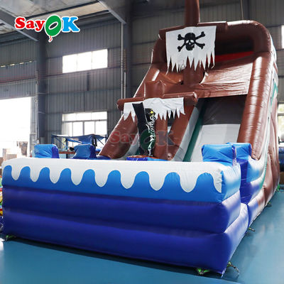 Nuevos diseños de tobogán pirata inflable Inflable casa de salto inflable salpicador tobogán seco para niños