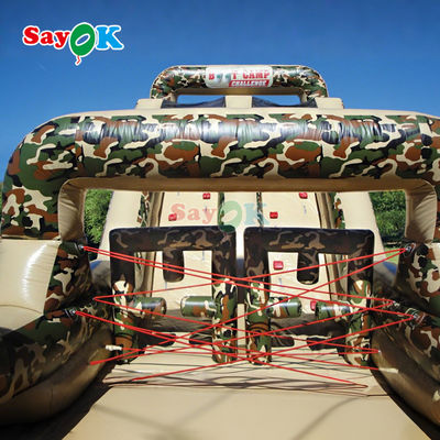 Curso de obstáculos inflables comerciales Inflables al aire libre Curso de obstáculos inflables gigantes para adultos