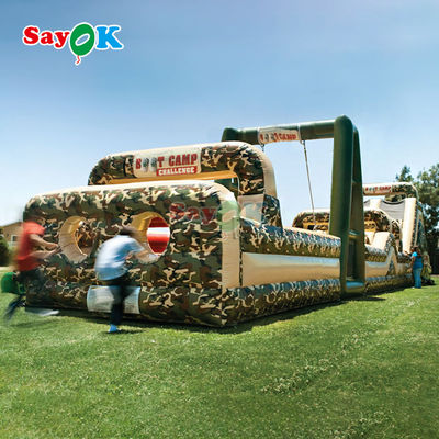 Curso de obstáculos inflables comerciales Inflables al aire libre Curso de obstáculos inflables gigantes para adultos