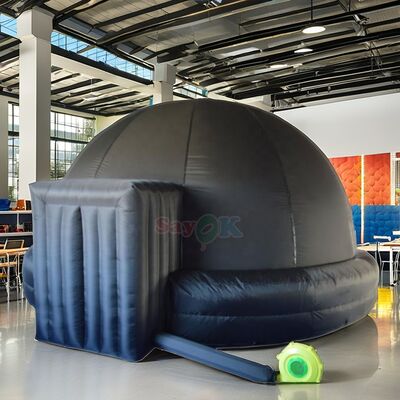 Sayok Carpas de planetario inflables con apagón total del 100% de 5 m y 16,4 pies, cine, carpas de teatro de estrellas, mini planetario inflable con proyector