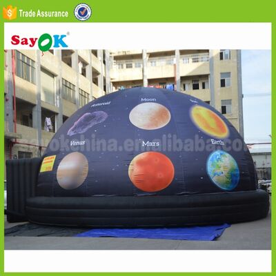 Carpa de cine 3D domo inflable portátil Planetario proyector de 5m Planetario para la escuela