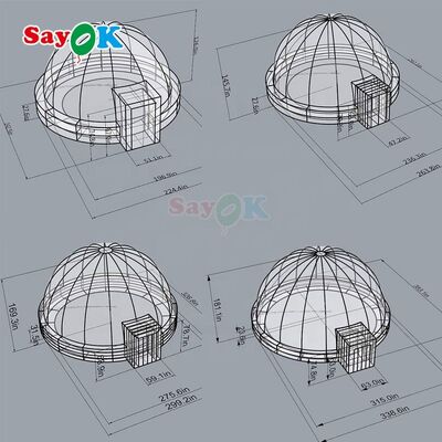 Impresión digital portátil de Sayok Dominio del planetario inflable con proyector para exteriores escolares