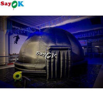 Carpa domo de proyección negra Cine inflable Planetario móvil para la escuela