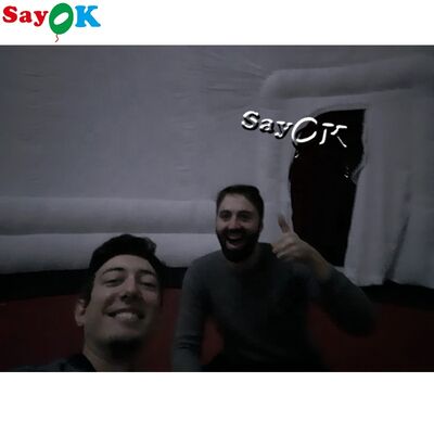 Carpa domo de proyección negra Cine inflable Planetario móvil para la escuela