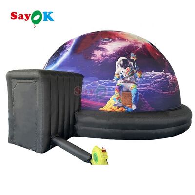 Cúpula de planetario inflable Sayok con entrada para silla de ruedas Tienda de proyección móvil para escuelas al aire libre
