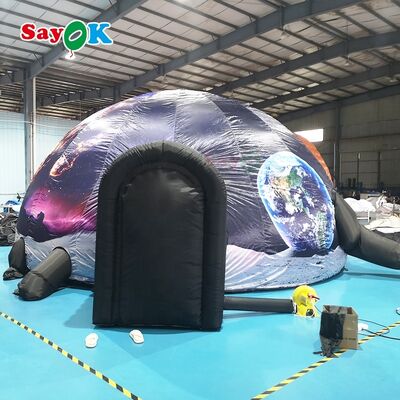 Cúpula de planetario inflable Sayok con entrada para silla de ruedas Tienda de proyección móvil para escuelas al aire libre