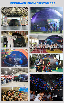 4m Cúpula del Planetario Inflatable Tienda de cine portátil Proyección de escuela Cúpula del Planetario Inflatable con aire Blower Mat