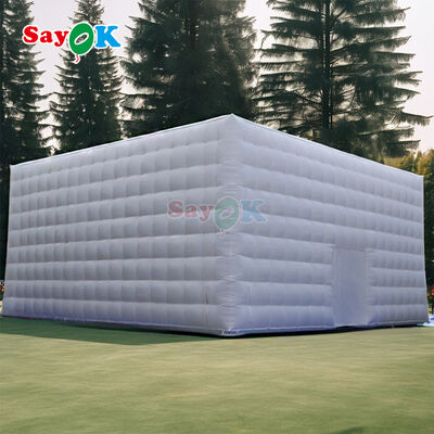 Sayok personalizado para 100 personas Tejido blanco de Oxford Cubo Eventos Tiendas de campaña LED Inflables Tienda de fiesta en venta