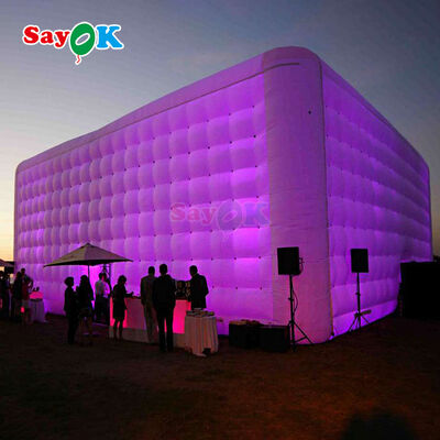 Sayok Guangzhou Tienda inflable de cubo blanco gigante personalizada para eventos al aire libre boda 200 personas