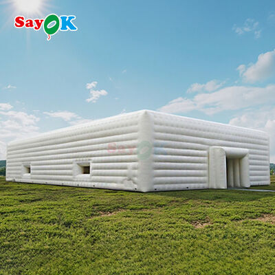 Sayok Pabellón de lona de PVC blanca de 10x20 metros, carpa cúbica inflable para eventos de 200 personas