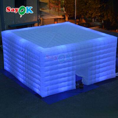 Sayok Tienda Cubo Inflable Grande Iluminada de 10m de Tela Oxford Portátil para Eventos de Camping al Aire Libre y Alquiler