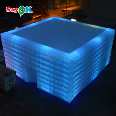 Sayok Free 3D Design Tejido Oxford 10x10m Cubo grande para eventos al aire libre Tienda inflable con luz LED y soplador