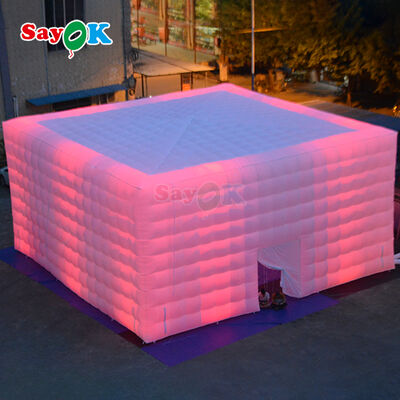 Sayok Free 3D Design Tejido Oxford 10x10m Cubo grande para eventos al aire libre Tienda inflable con luz LED y soplador